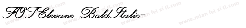 FOTElevane BoldItalic字体转换